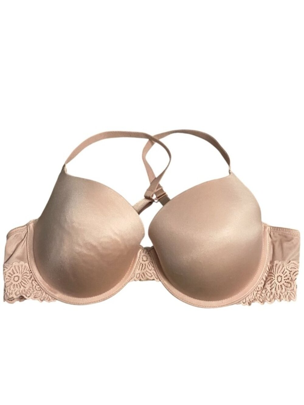 Auden Women's Light Pink The Daydream Lace Trim Push-Up T-Shirt Bra